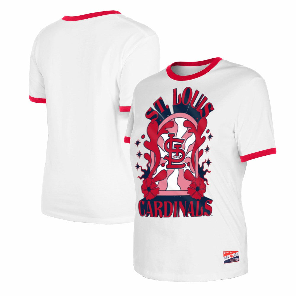 St. Louis Cardinals Women's Oversized Ringer T-Shirt - White | New Era