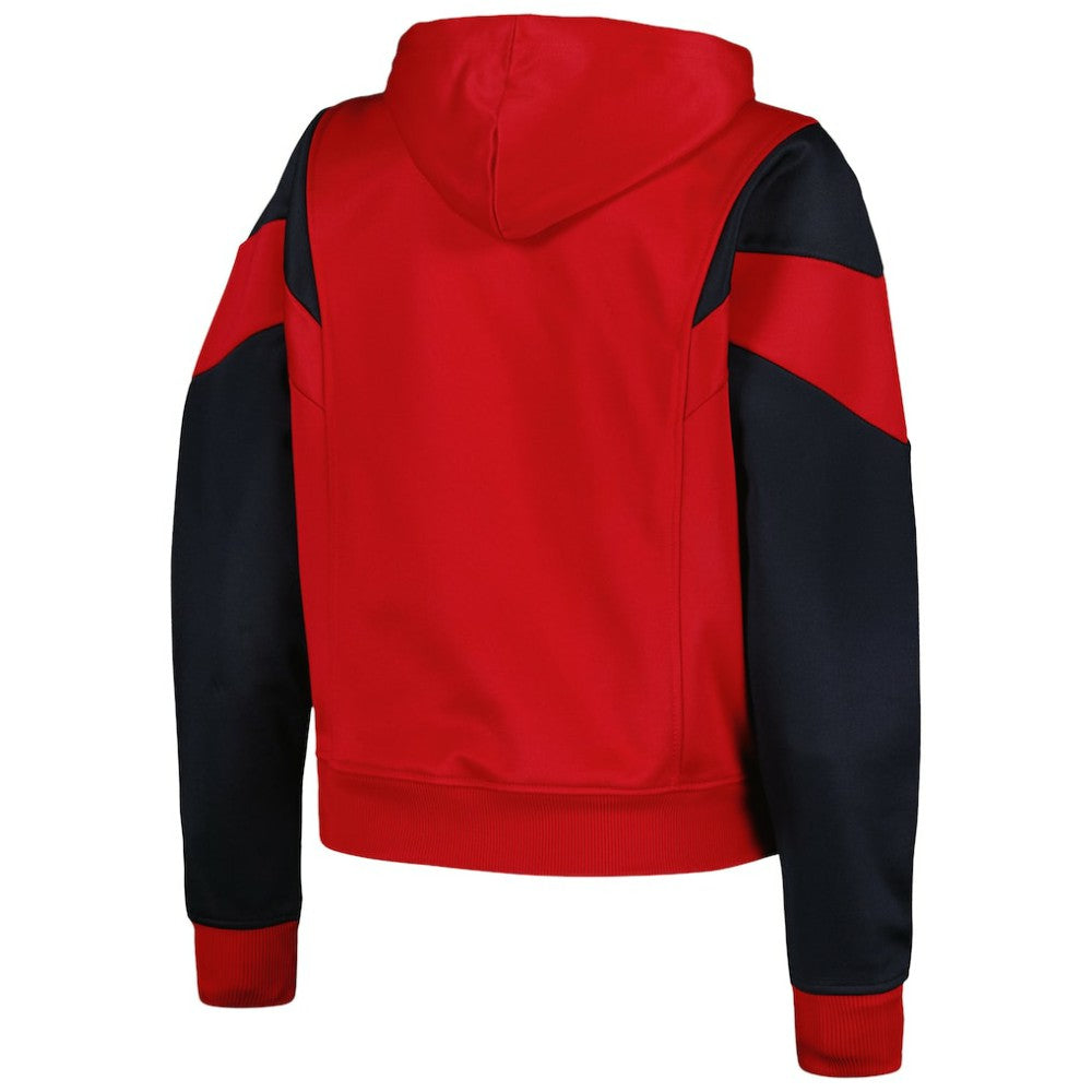 St. Louis Cardinals Women's Color Block Fleece Quarter-Zip Hoodie - Red | New Era