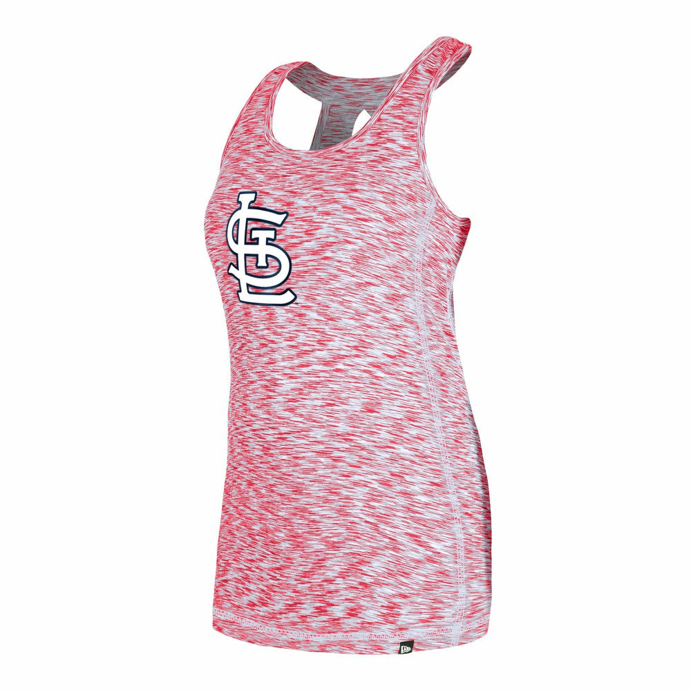 St. Louis Cardinals Women's Space Dye Keyhole Back Tank Top - Red | New Era