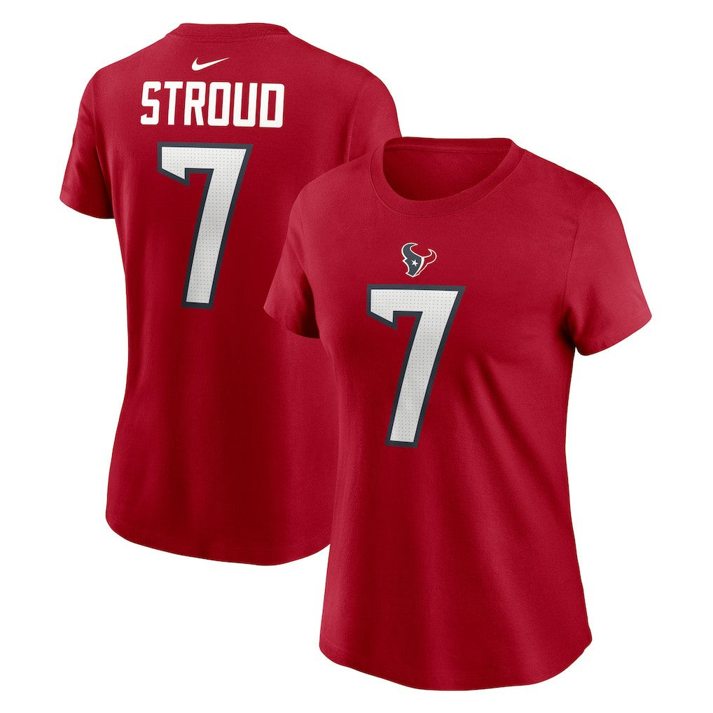 NFL Houston Texans C.J. Stroud  Women's Player Name & Number T-Shirt