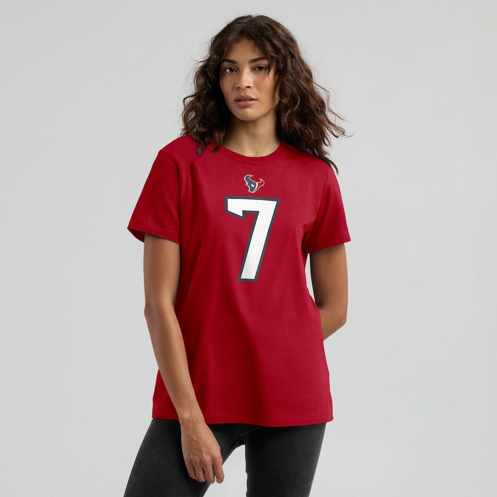NFL Houston Texans C.J. Stroud  Women's Player Name & Number T-Shirt