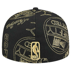 Philadelphia 76ers 59FIFTY Day Allover Print Stencil Fitted Hat - Black | New Era for sale