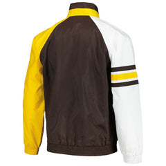San Diego Padres Starter Elite Raglan Half-Zip Jacket - Brown/Gold