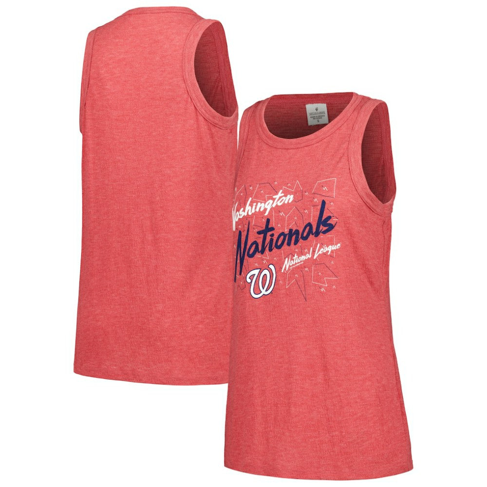 Washington Nationals Soft as a Grape Women's Gauze High Neck Tank Top - Red