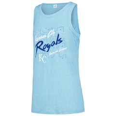 Kansas City Royals Soft as a Grape Women's Gauze High Neck Tank Top - Light Blue