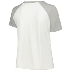 Toronto Blue Jays Soft as a Grape Women's Plus Size Baseball Raglan T-Shirt - White