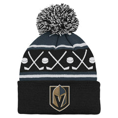 Vegas Golden Knights Preschool Faceoff Cuffed Knit Hat with Pom
