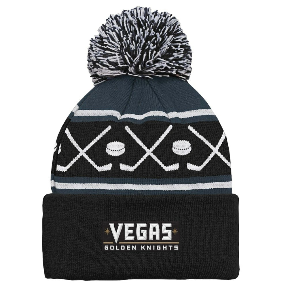 Vegas Golden Knights Preschool Faceoff Cuffed Knit Hat with Pom