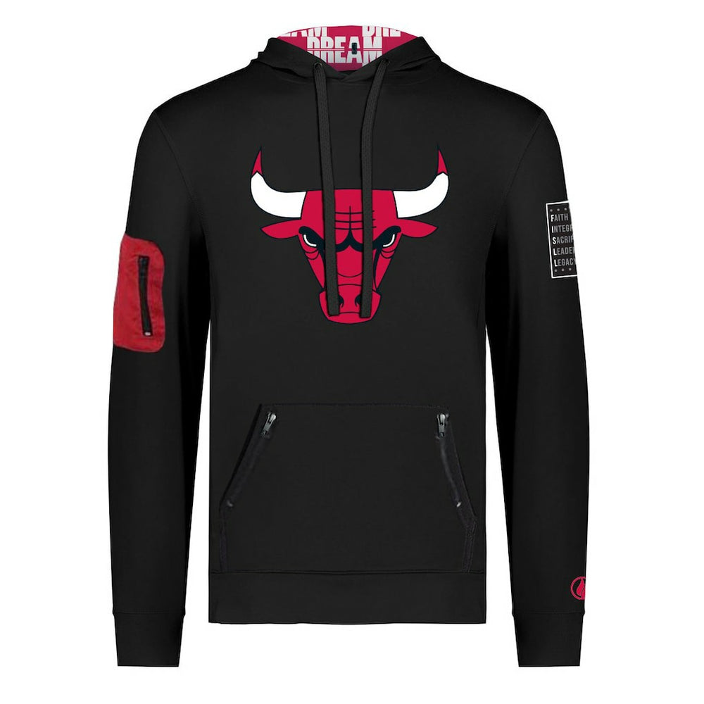 Chicago Bulls FISLL x Black History Collection Unisex Pullover Hoodie - Black shop