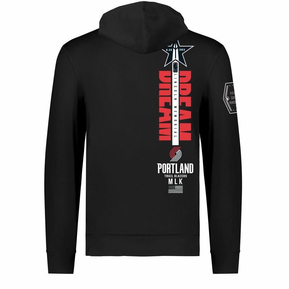 Portland Trail Blazers FISLL x Black History Collection Unisex Pullover Hoodie - Black discount