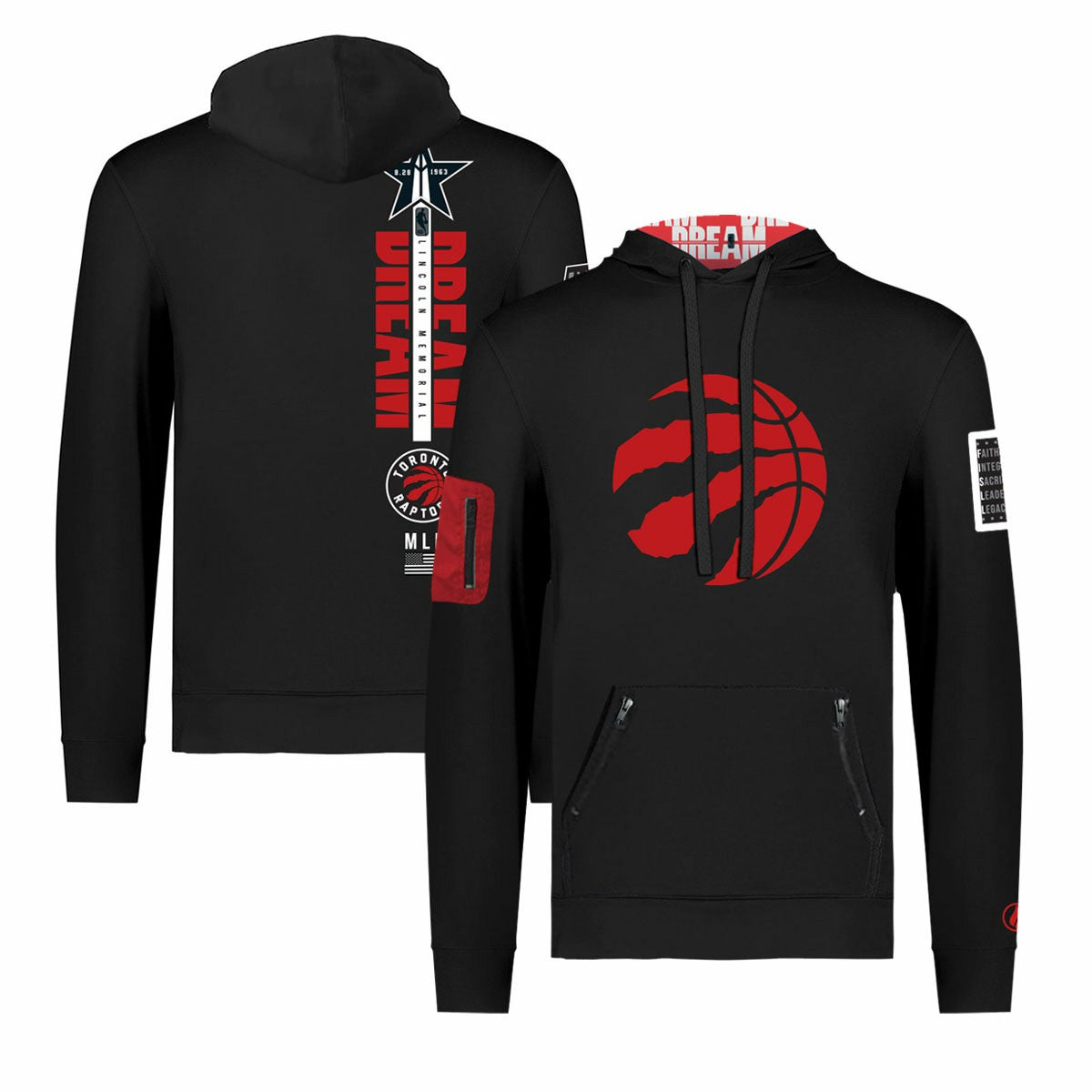 Toronto Raptors FISLL x Black History Collection Unisex Pullover Hoodie - Black online