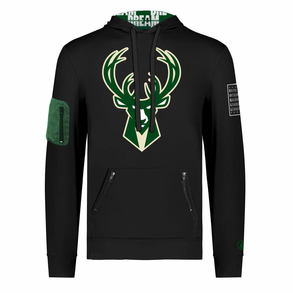 Milwaukee Bucks FISLL x Black History Collection Unisex Pullover Hoodie - Black outlet