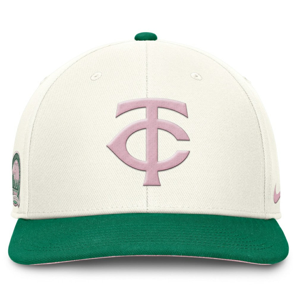 Minnesota Twins Sail Pro Performance Snapback Hat - Cream/Green | Nike