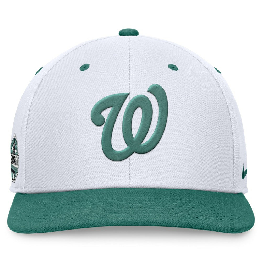 Washington Nationals Bicoastal Two-Tone Pro Performance Snapback Hat - White/Green | Nike