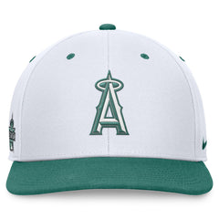 Los Angeles Angels Bicoastal Two-Tone Pro Performance Snapback Hat - White/Green | Nike