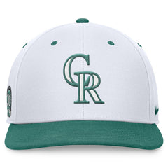 Colorado Rockies Bicoastal Two-Tone Pro Performance Snapback Hat - White/Green | Nike
