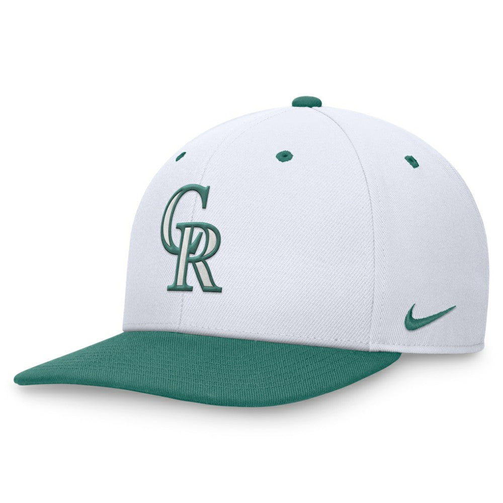 Colorado Rockies Bicoastal Two-Tone Pro Performance Snapback Hat - White/Green | Nike