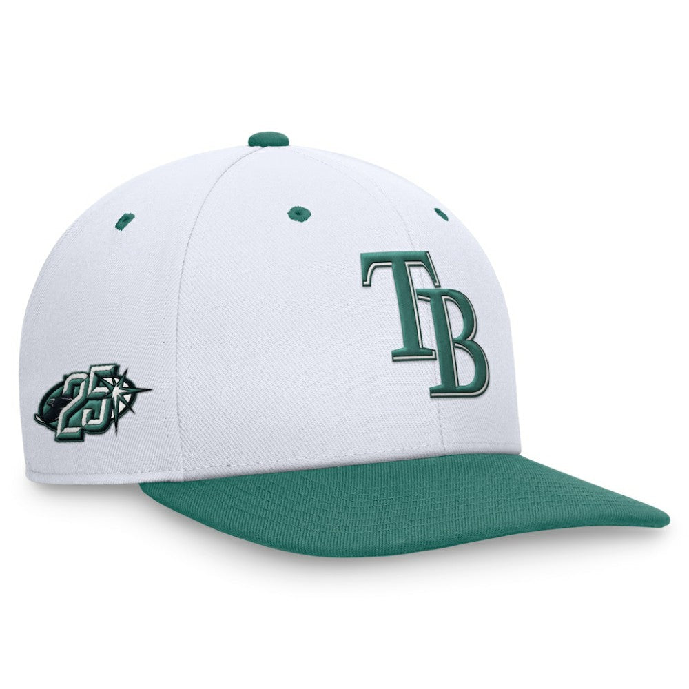 Tampa Bay Rays Bicoastal Two-Tone Pro Performance Snapback Hat - White/Green | Nike