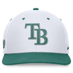 Tampa Bay Rays Bicoastal Two-Tone Pro Performance Snapback Hat - White/Green | Nike