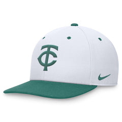 Minnesota Twins Bicoastal Two-Tone Pro Performance Snapback Hat - White/Green | Nike