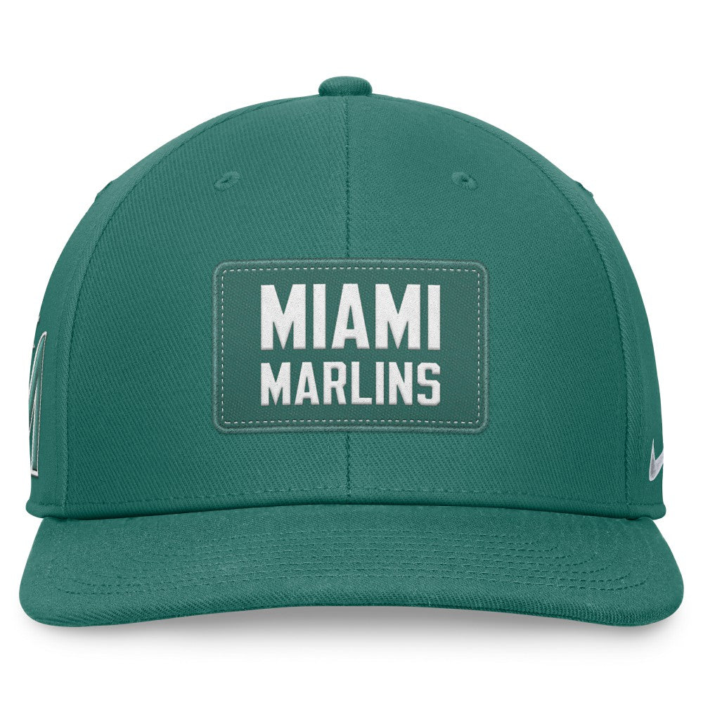 Miami Marlins Bicoastal Pro Performance Snapback Hat - Green | Nike