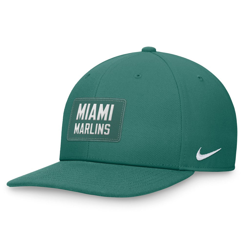 Miami Marlins Bicoastal Pro Performance Snapback Hat - Green | Nike