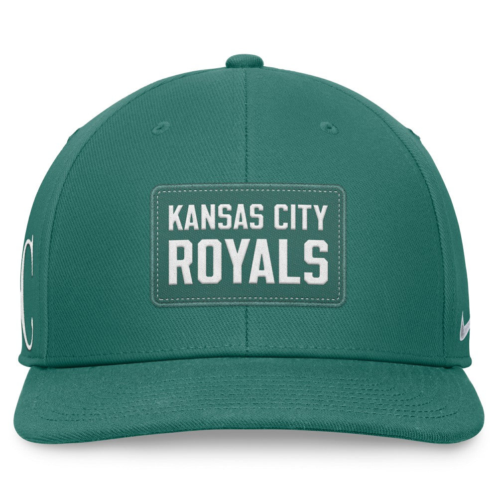 Kansas City Royals Bicoastal Pro Performance Snapback Hat - Green | Nike