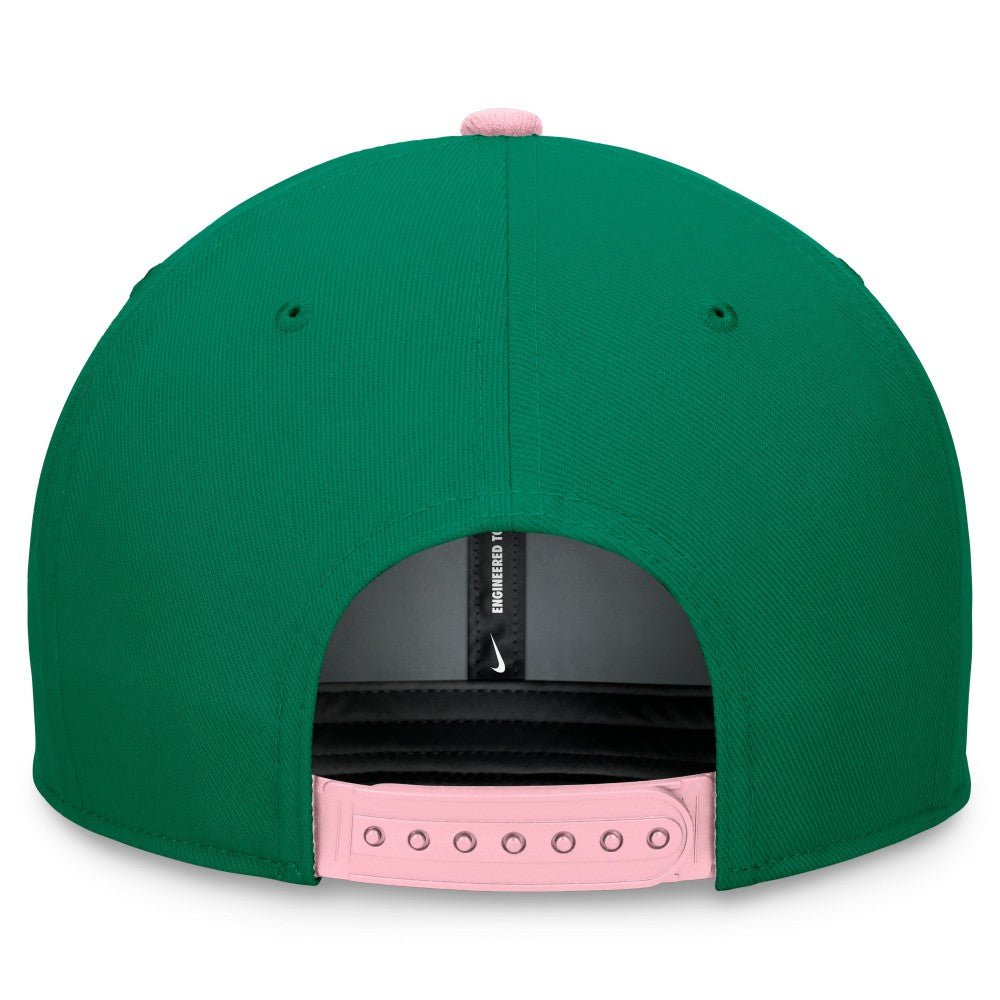 Cleveland Guardians Malachite Pro Performance Snapback Hat - Green/Pink | Nike