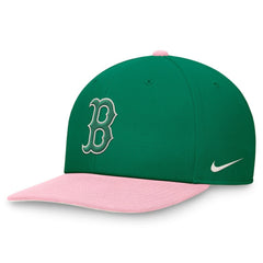 Boston Red Sox Malachite Pro Performance Snapback Hat - Green/Pink | Nike