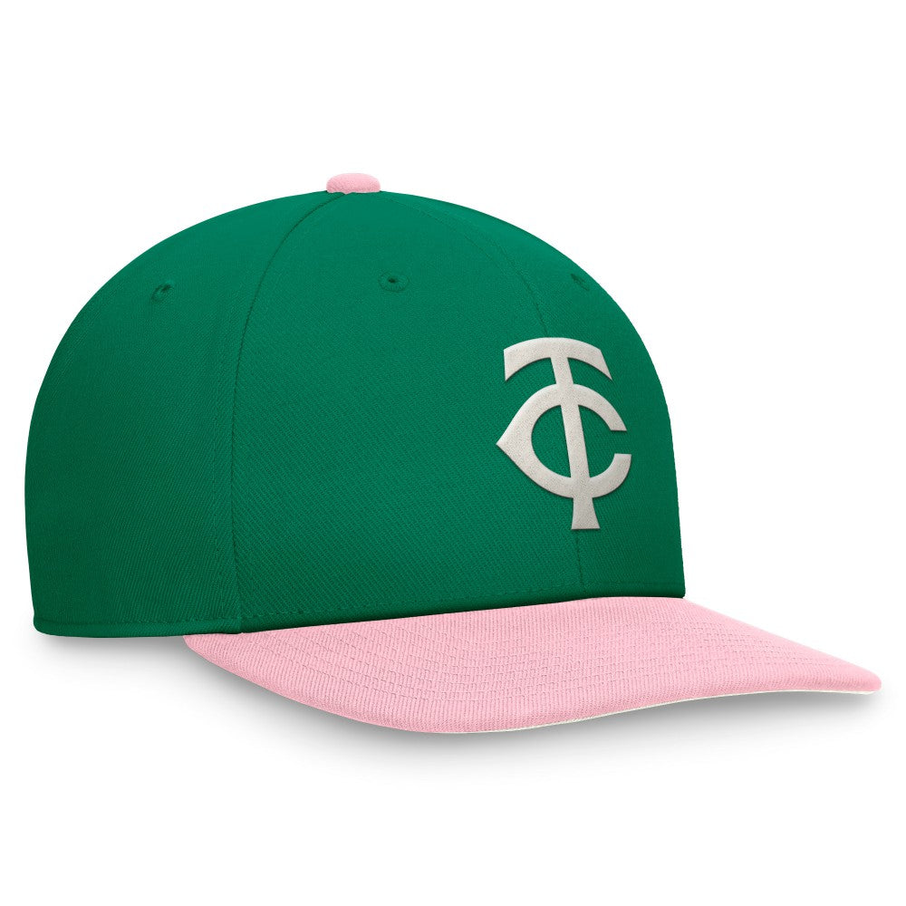 Minnesota Twins Malachite Pro Performance Snapback Hat - Green/Pink | Nike