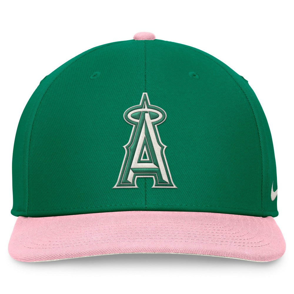 Los Angeles Angels Malachite Pro Performance Snapback Hat - Green/Pink | Nike