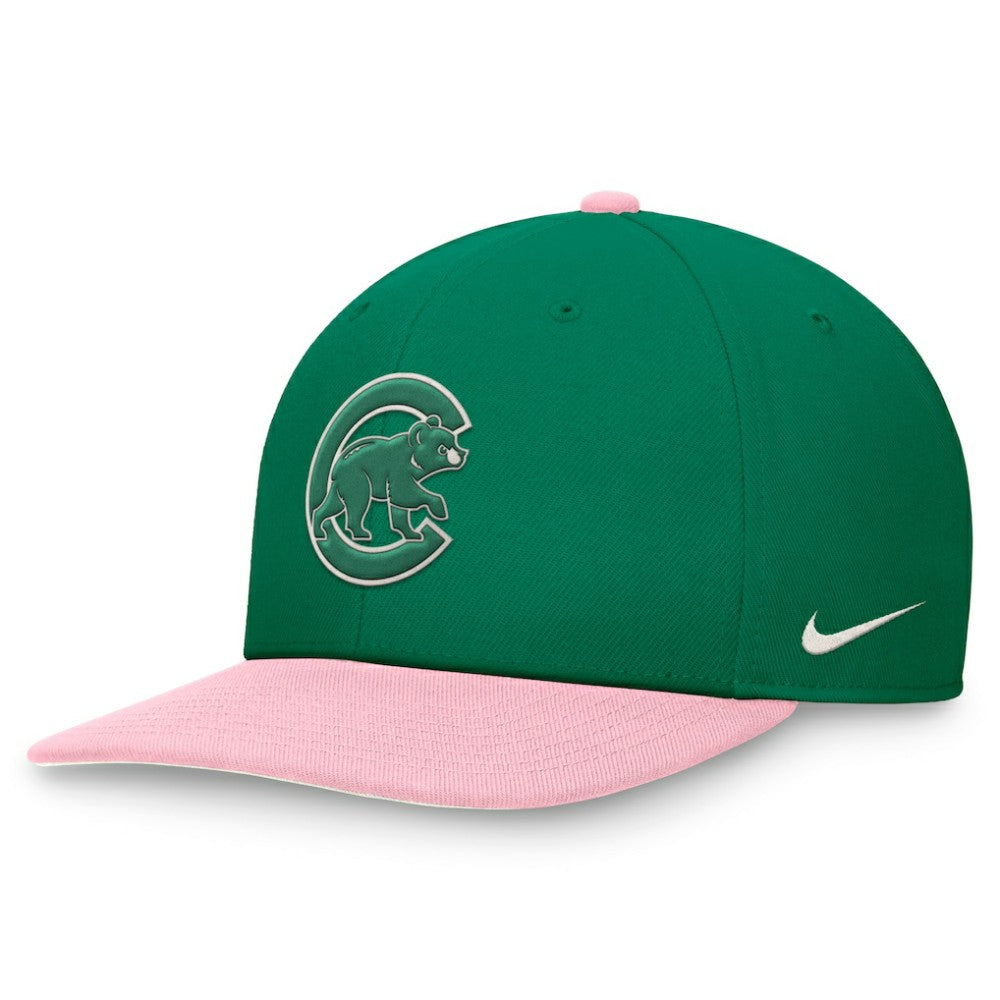 Chicago Cubs Malachite Pro Performance Snapback Hat - Green/Pink | Nike