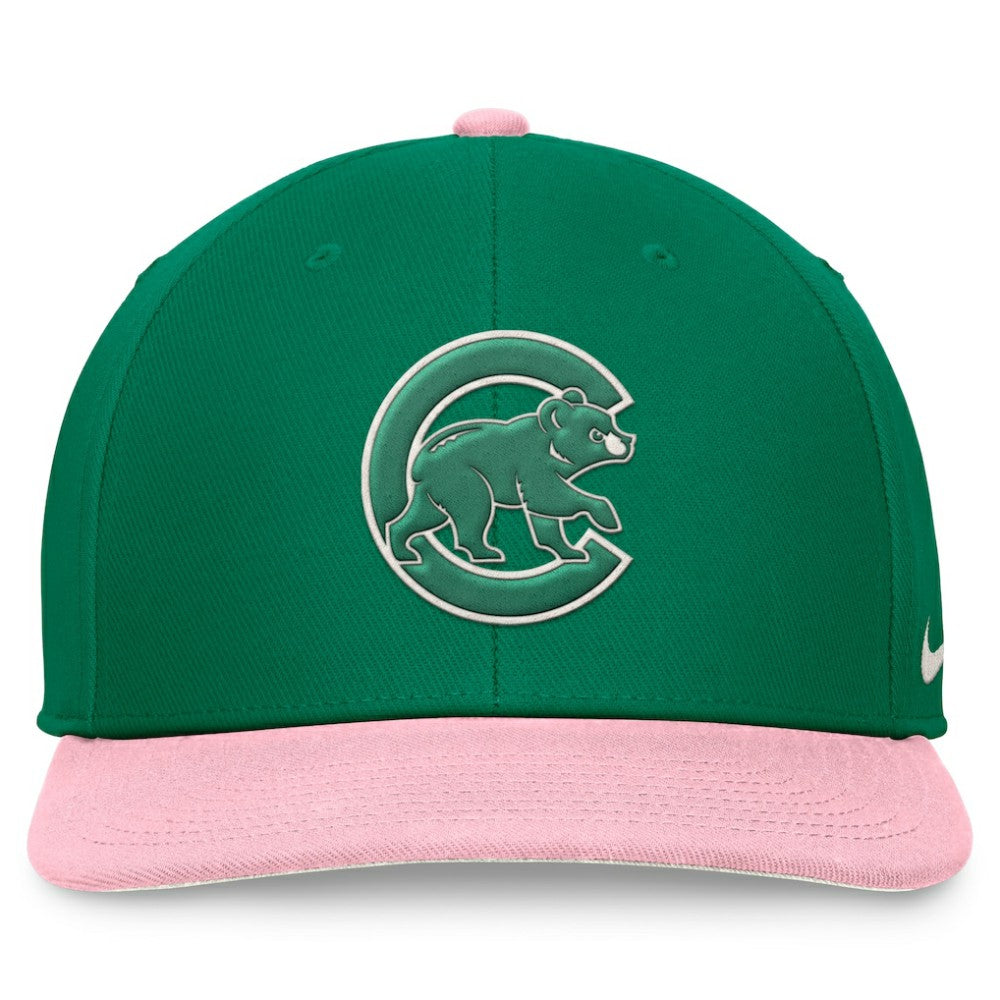 Chicago Cubs Malachite Pro Performance Snapback Hat - Green/Pink | Nike