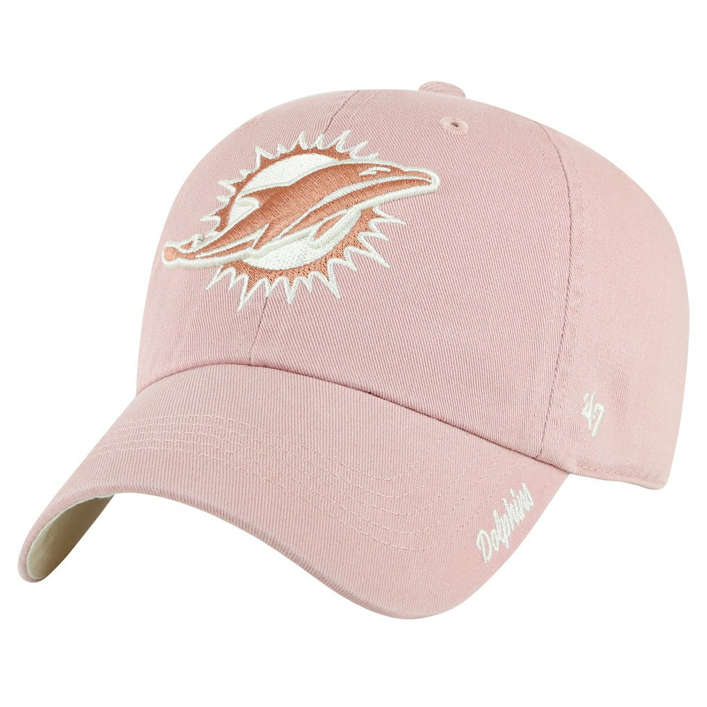 NFL Miami Dolphins '47 Women's Ballpark Cheer Dusty Rose Clean Up Adjustable Hat