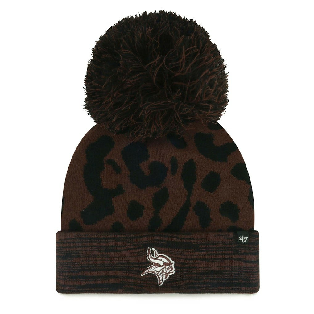 NFL Minnesota Vikings '47 Women's Cacao Cuffed Knit Hat with Pom