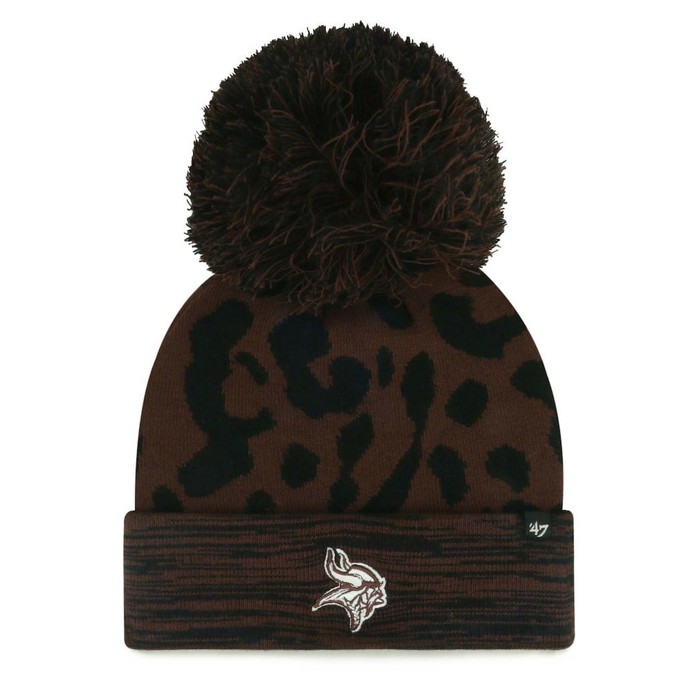 NFL Minnesota Vikings '47 Women's Cacao Cuffed Knit Hat with Pom