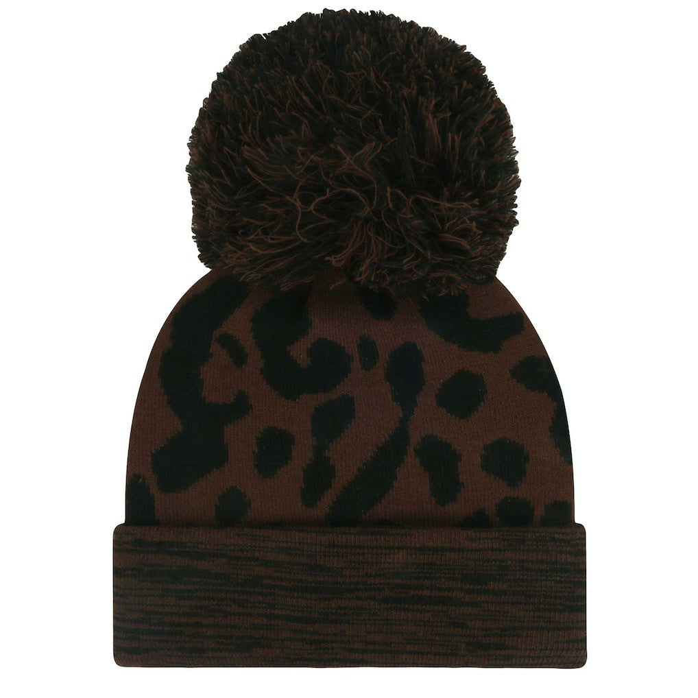 NFL New York Giants '47 Women's Cacao Cuffed Knit Hat with Pom