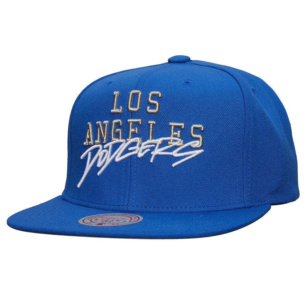 Los Angeles Dodgers Team Tagged Snapback Hat - Royal | Mitchell & Ness