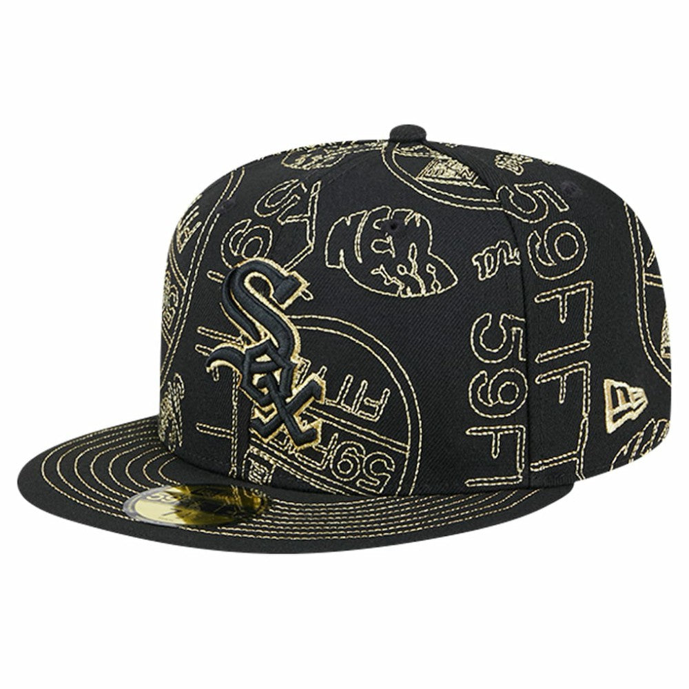 Chicago White Sox 59FIFTY Day Allover Fitted Hat - Black | New Era