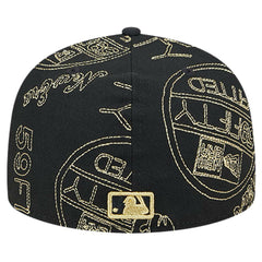 Athletics 59FIFTY Day Allover Fitted Hat - Black | New Era