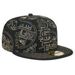 St. Louis Cardinals 59FIFTY Day Allover Fitted Hat - Black | New Era