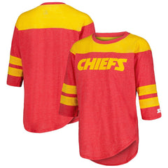 NFL Kansas City Chiefs Starter Women's Fullback Tri-Blend 3/4-Sleeve T-Shirt