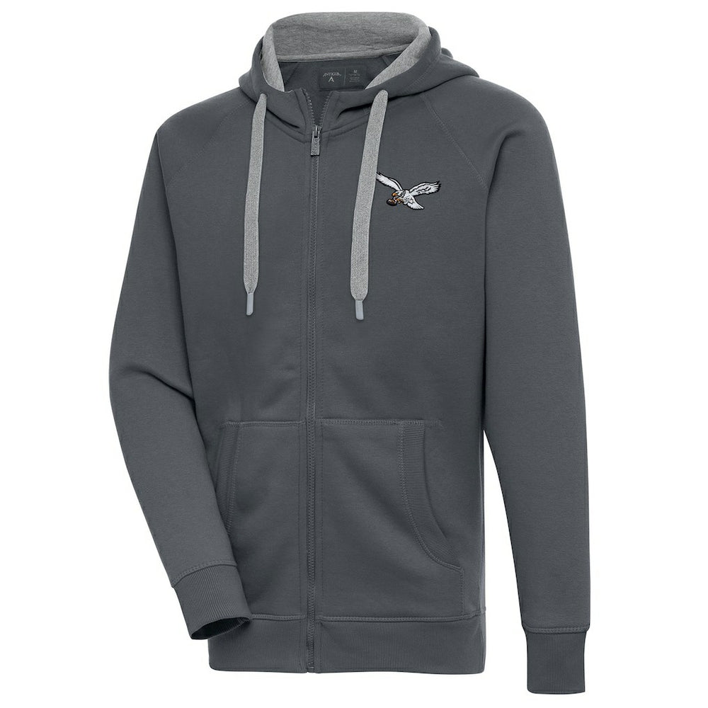 NFL Philadelphia Eagles Antigua Throwback Logo Victory Full-Zip Hoodie