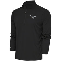 NFL Philadelphia Eagles Antigua Throwback Logo Tribute Quarter-Zip Pullover Top