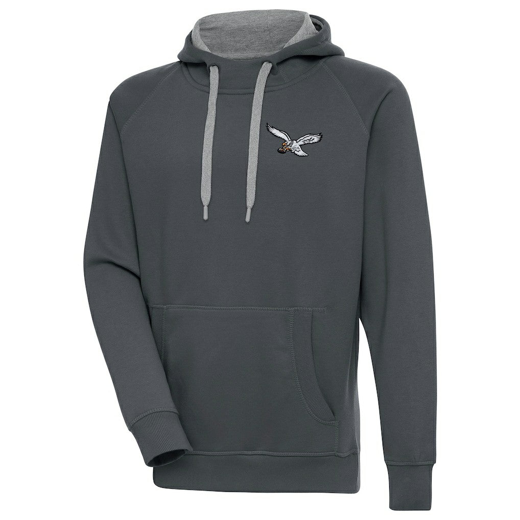 NFL Philadelphia Eagles Antigua Throwback Logo Victory Pullover Hoodie
