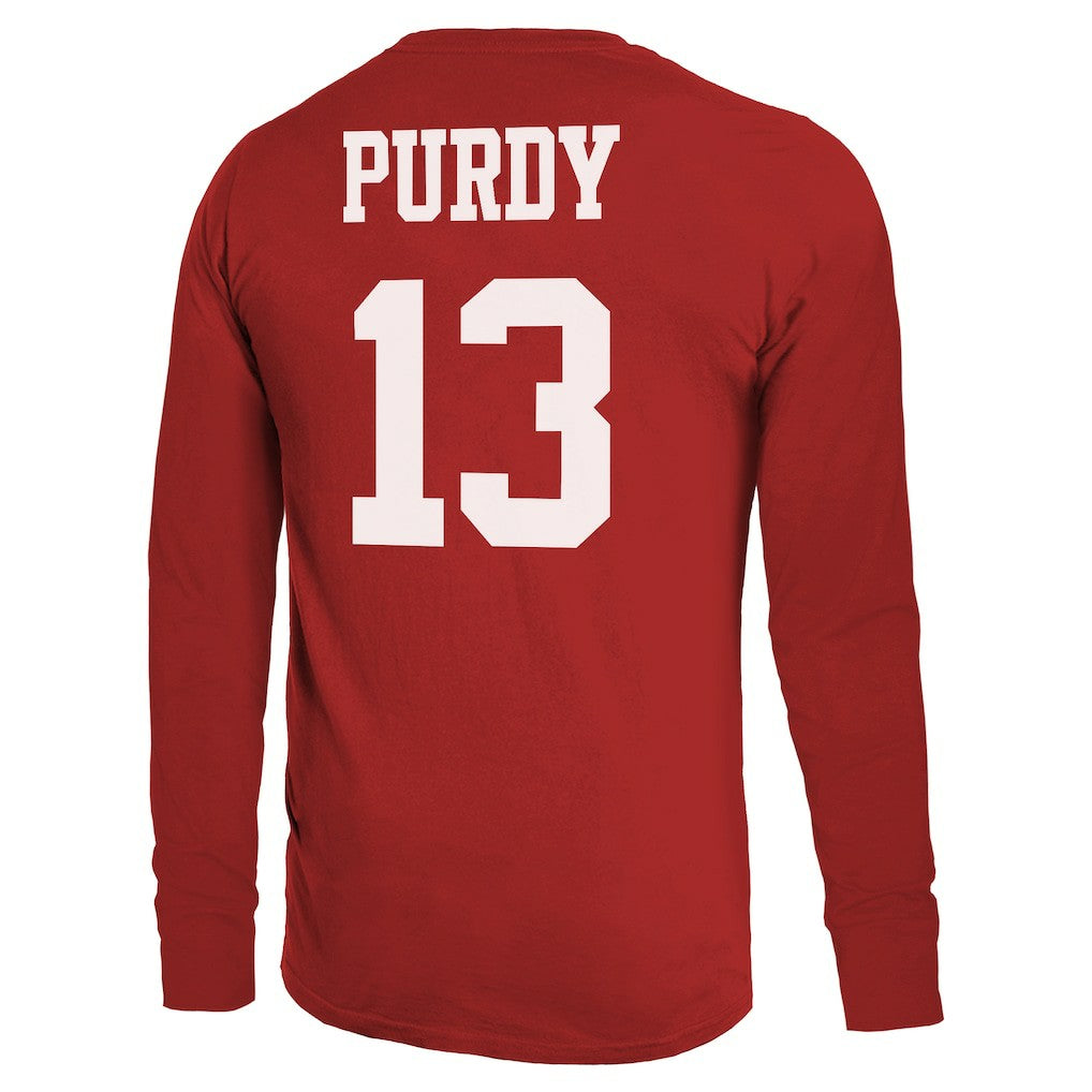 NFL San Francisco 49ers Brock Purdy  Majestic Threads Name & Number Long Sleeve T-Shirt