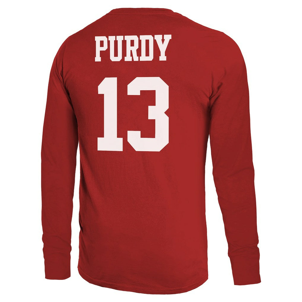 NFL San Francisco 49ers Brock Purdy  Majestic Threads Name & Number Long Sleeve T-Shirt