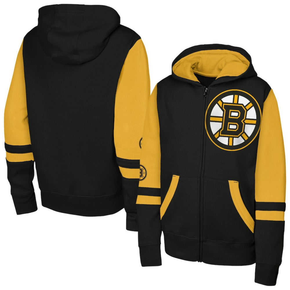 Boston Bruins Youth Face Off Full-Zip Hoodie