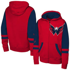 Washington Capitals Youth Face Off Full-Zip Hoodie