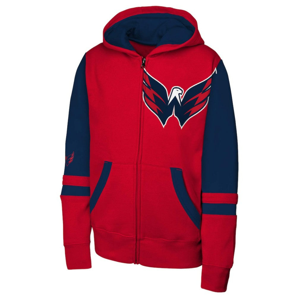 Washington Capitals Youth Face Off Full-Zip Hoodie